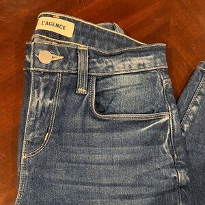 L'AGENCE High Rise Dark Blue Jeans